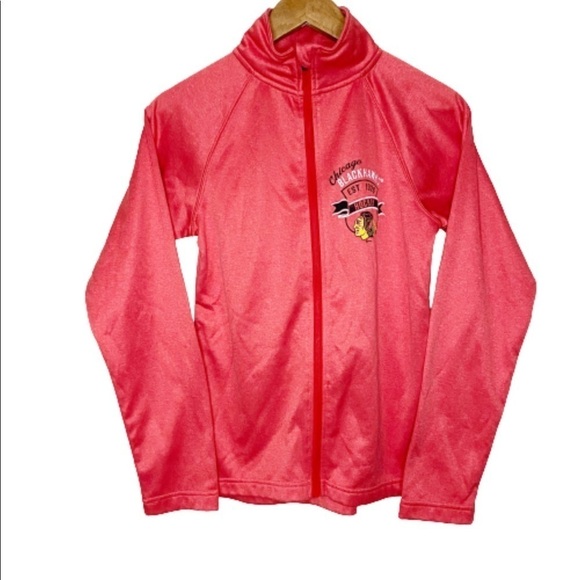 Chicago Blackhawks NHL Red Zip Up Hockey Jacket - Picture 5 of 5
